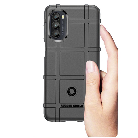 Чехол до Motorola Moto G52 / G82 5G, Rugged Shield, чёрный
