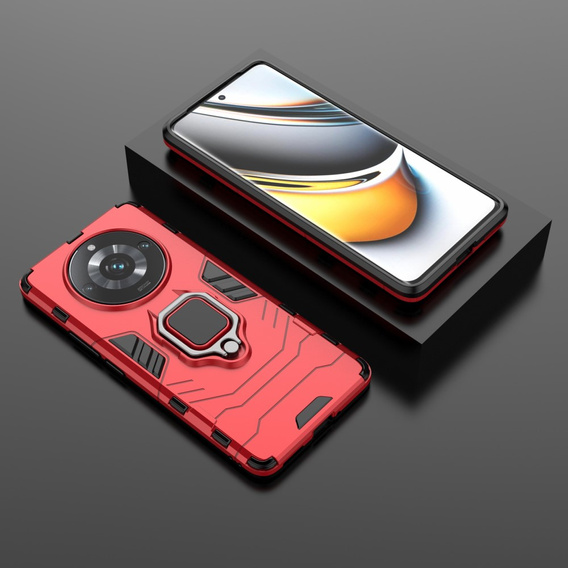 Чoхол до Realme 11 Pro / 11 Pro +, Kickstand Ring, червоний