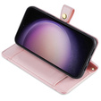 Откидной чехол для Samsung Galaxy S23, Wallet Zipper Pocket, розовый