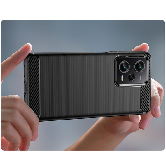 Чехол до Xiaomi Poco X5 Pro 5G, Carbon, чёрный
