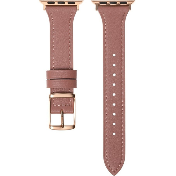 Шкіряний ремінець для годинника 1/2/3/4/5/6/7/8/SE 38/40/41mm, Pink