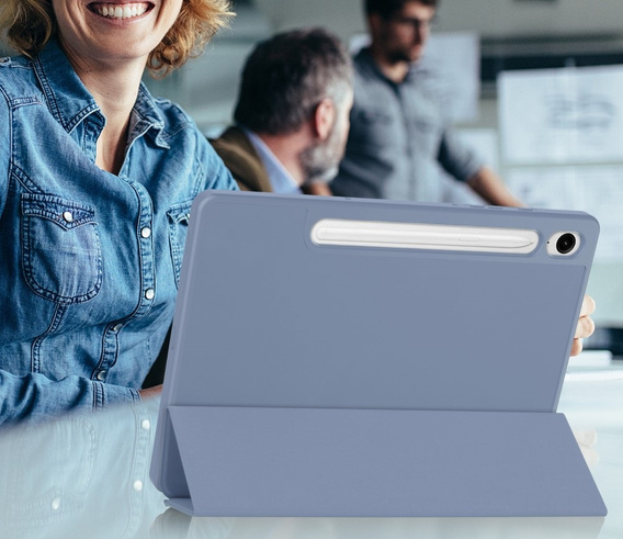 Чехол для Samsung Galaxy Tab S10 FE+ Plus, Smartcase с местом для стилуса, темно-синий