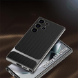 Чoхол до Samsung Galaxy S24 Ultra, GKK Woven Leather, чорний