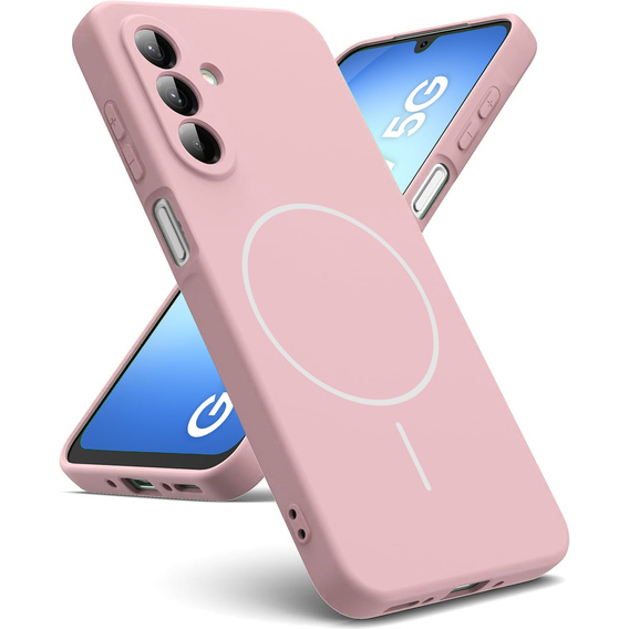 Силиконовый чехол для Samsung Galaxy A17 5G, для MagSafe, розовый