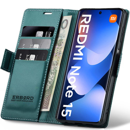 Чохол з клапаном ERBORD Glossy Litchi для Xiaomi Redmi Note 15 5G