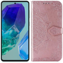 Откидной чехол для Samsung Galaxy M55 5G, Mandala, розовый