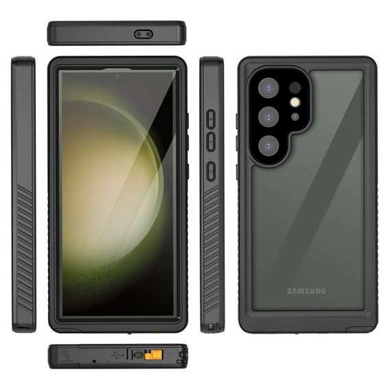 Водонепроникний чохол IP68 для Samsung Galaxy S24 Ultra, Redpepper, чорний