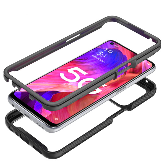 Чoхол Shockproof до OPPO A54 5G/A74 5G, із захисним екраном, м'яти