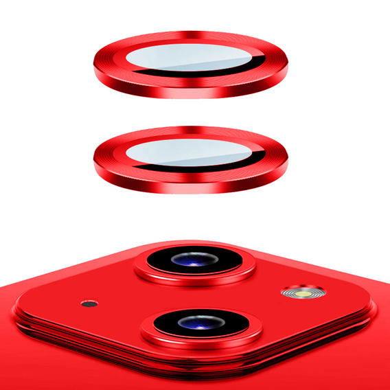 Защитное стекло на камеру до iPhone 13 / 13 mini, Red