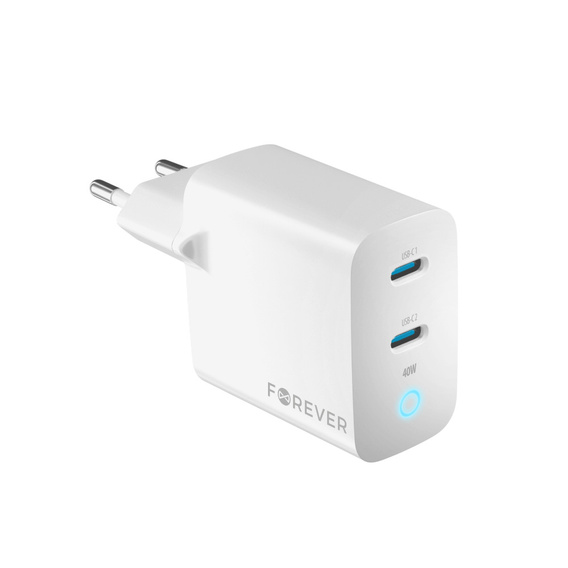 Зарядний пристрій Forcell 65W GaN 2x USB C 1x USB A , White