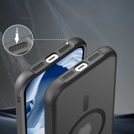 Магнітний чохол Magsafe для iPhone 15, чорний