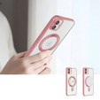Чохол для iPhone 12, Electro MagSafe, рожевий + Скло на екран