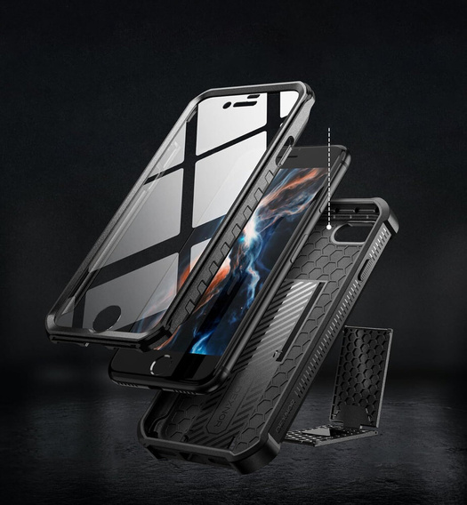 Бронированный чехол для iPhone 7 / 8 / SE 2020 / SE 2022, Dexnor Full Body, чёрный