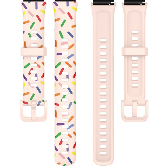 Силиконовый ремешок для Huawei Band 7, Pink / Colorful