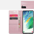 Флип-кейс CASEME для Samsung Galaxy S21 FE, Waxy Textured, розовый