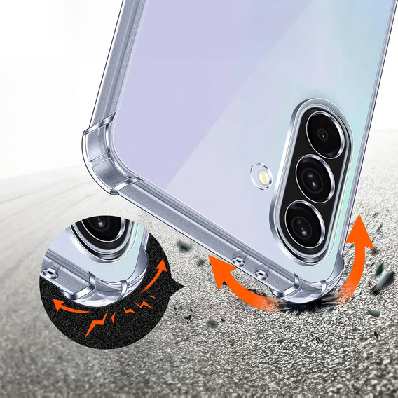 Чохол для Samsung Galaxy A36, Erbord Dropproof, прозорий + скло