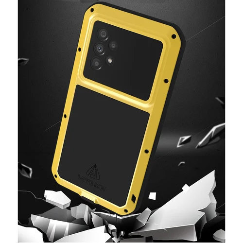 Чехол Love Mei до Samsung Galaxy A53 5G, armored with glass, жёлтый