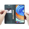 Чехол CASEME для Xiaomi do Redmi Note 9s / 9 Pro, Leather Wallet Case, синий