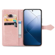 Чохол-книжка для Xiaomi 14T Pro, Mandala, рожевий rose gold