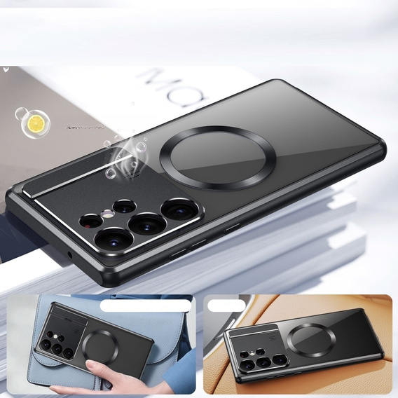 Магнітний чохол для Samsung Galaxy S23 Ultra 5G, Aroma Hybrid, чорний