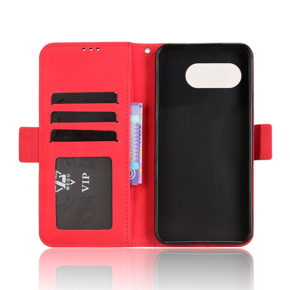 Футляр з клапаном для T Phone 3 5G, Card Slot, червоний
