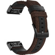 Ремешок Canvas+Leather для Garmin Fenix 5/6/6 Pro / Forerunner 935/945 - Brown