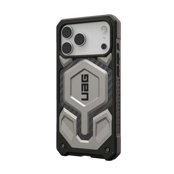 Чохол Urban Armor Gear для iPhone 17 Pro Max, Monarch Pro Kevlar MagSafe, титановий