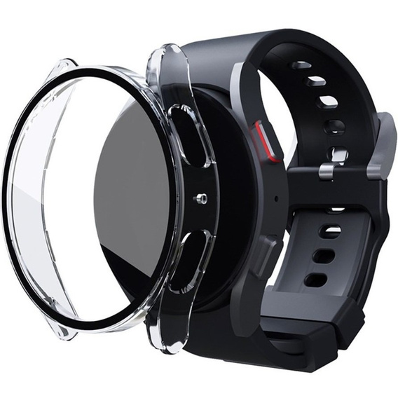 Силиконовый футляр со встроенным защитным стеклом до Galaxy Watch5 40mm, Transparent