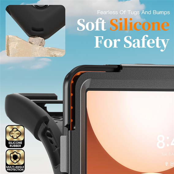 Броньований чохол з підставкою та ременем через плече для Samsung Galaxy Tab A11+