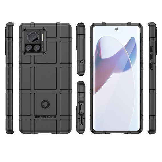 Чехол до Motorola Edge 30 Ultra 5G, Rugged Shield, чёрный
