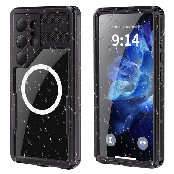 Водонепроникний чохол для Samsung Galaxy S25 Ultra, Redpepper, для MagSafe, чорний