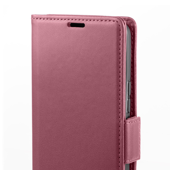 Чохол для Motorola Edge 60 / 60 Fusion, ERBORD Glossy Litchi, гаманець з клапаном, червоний