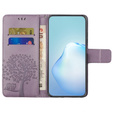 Чохол-книжка для Motorola Moto E22 / E22i, Wallet, tree i sowy, фіолетовий