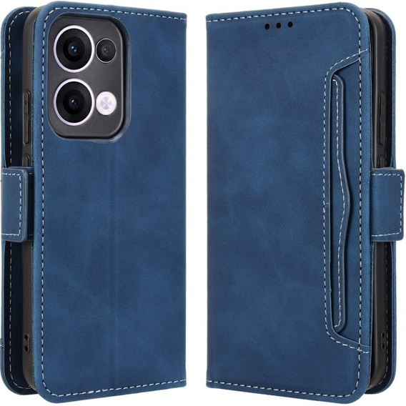 Футляр з клапаном для Oppo Reno 13, Card Slot, темно-синій