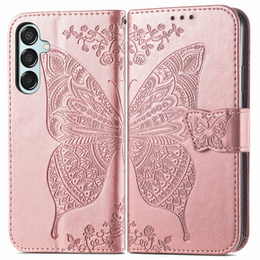 Чохол-книжка для Samsung Galaxy M35, Butterfly, рожевий rose gold