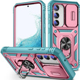 Чохол NOX Camera Slide Samsung Galaxy S23 Plus, CamShield Slide, рожевий / зелений