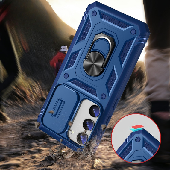 Чехол NOX Camera Slide Samsung Galaxy S23, CamShield Slide, синий
