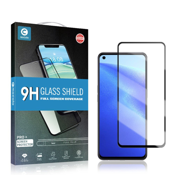 Загартоване скло Mocolo Full Glue для Oppo Reno 5 5G, чорна рамка