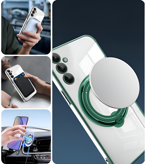 Магнитный чехол для Samsung Galaxy S24 FE, для MagSafe, зелёный