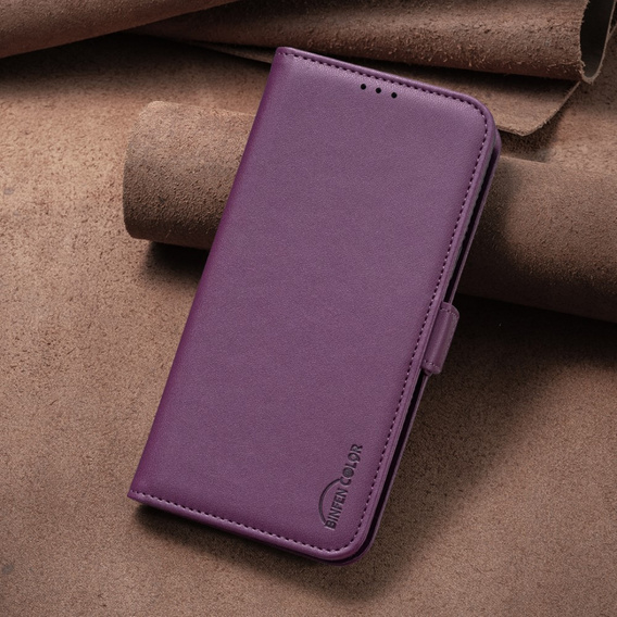 Чохол-сумка для Xiaomi Redmi Note 13 5G, BINFEN Wallet, темно-фіолетовий