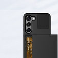 Чехол до Samsung Galaxy S23, Sliding Card Holder, чёрный