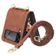 Чехол Leather Card Slots для Samsung Galaxy Z Flip3 5G, Brown