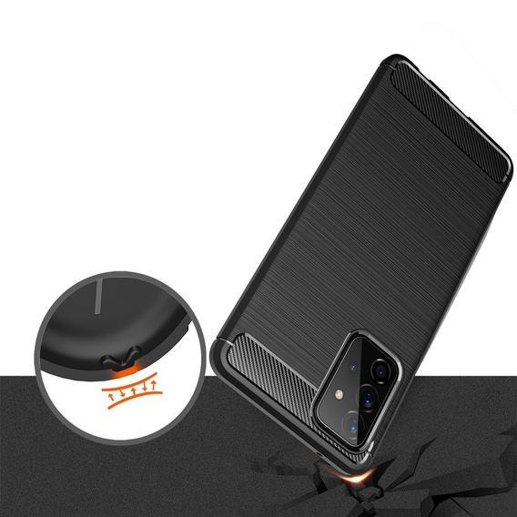 Чoхол до Samsung Galaxy A72 5G / A72 LTE, Carbon, чорний
