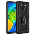 Бронированный Чехол до Xiaomi Redmi Note 9, Nox Case Ring, чёрный