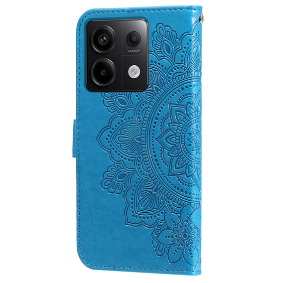 Откидной чехол для Xiaomi Redmi Note 13 Pro 5G, Mandala, синий