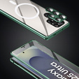 Магнітний чохол Dual Glass MagSafe для Samsung Galaxy S25 Ultra, зелений