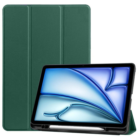 Чехол для Apple iPad Air 11" 6 gen. 2024 (A2902, Smartcase с местом для стилуса, тёмно-зелёный