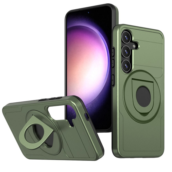 Чохол MagSafe для Samsung Galaxy S24, Military Magnet, зелений