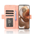 Откидной чехол для Motorola Edge 50 Ultra, Card Slot, розовый