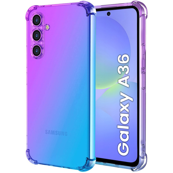 Чохол для Samsung Galaxy A36, Gradient Dropproof, Фіолетовий / синій
